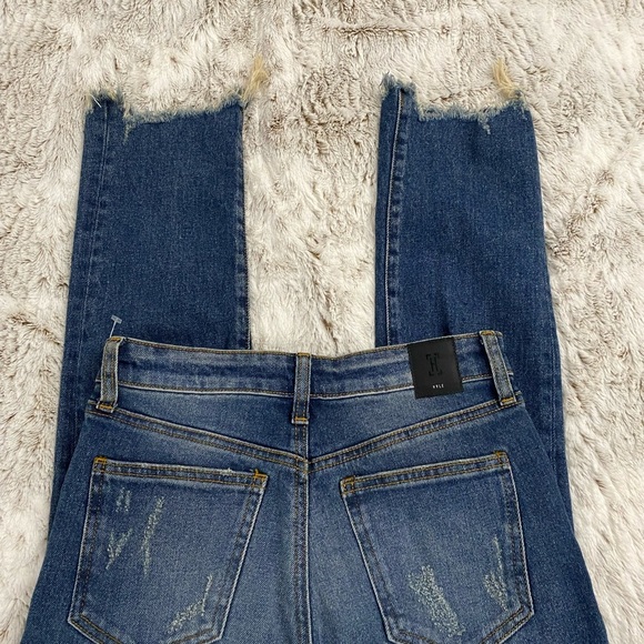 Women Straight Leg Jeans | HALE Jeans Size 25 | High Rise Straight Leg Jeans - Picture 11 of 14